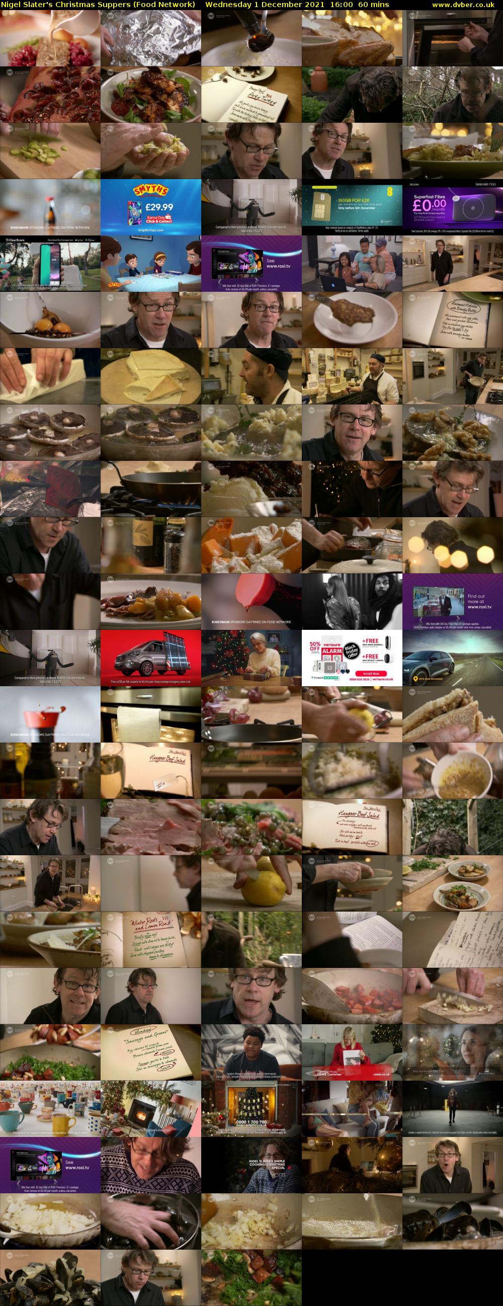 Nigel Slater's Christmas Suppers (Food Network) Wednesday 1 December 2021 16:00 - 17:00