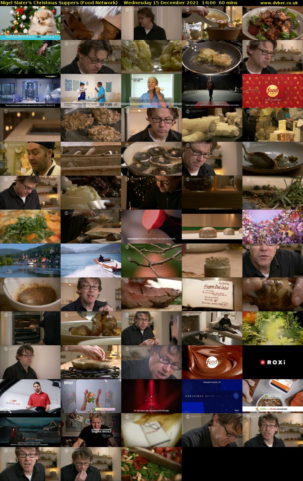 Nigel Slater's Christmas Suppers (Food Network) Wednesday 15 December 2021 14:00 - 15:00