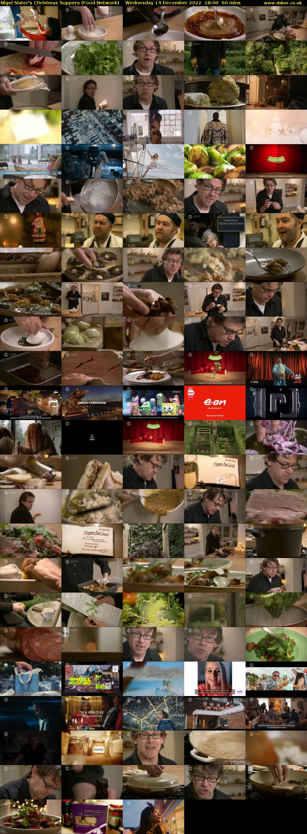 Nigel Slater's Christmas Suppers (Food Network) Wednesday 14 December 2022 18:00 - 19:00