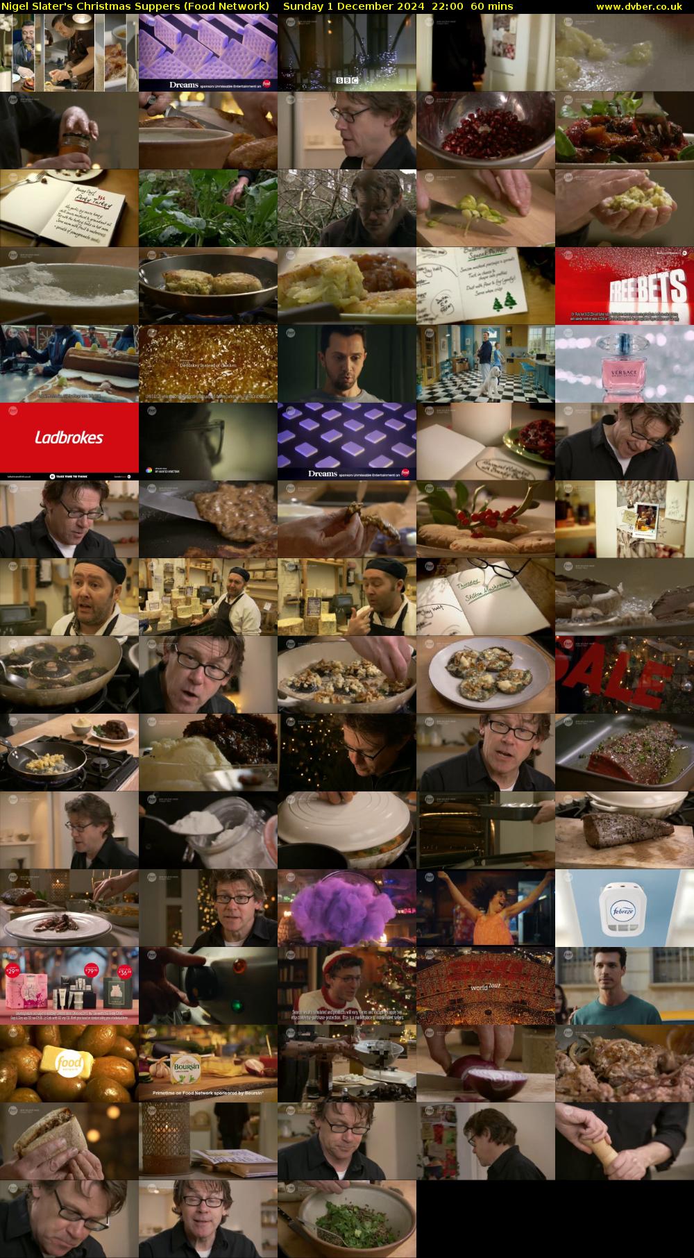 Nigel Slater's Christmas Suppers (Food Network) Sunday 1 December 2024 22:00 - 23:00