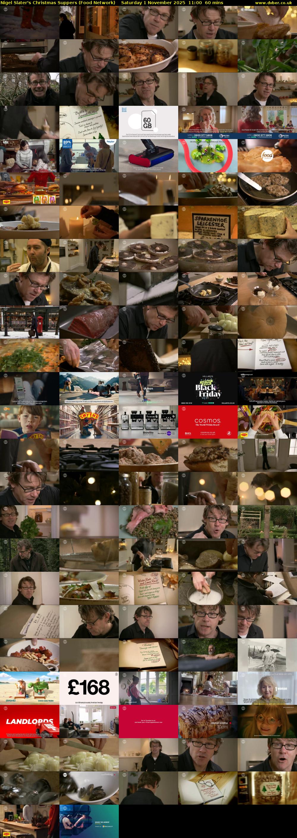 Nigel Slater's Christmas Suppers (Food Network) Saturday 1 November 2025 11:00 - 12:00