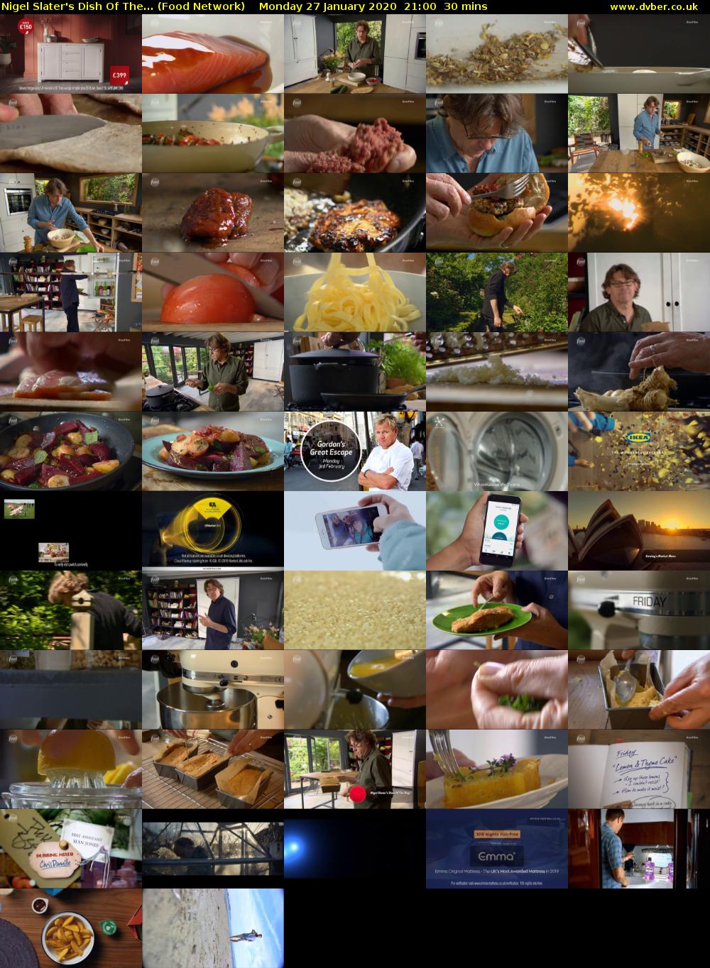 Nigel Slater's Dish Of The... (Food Network) Monday 27 January 2020 21:00 - 21:30