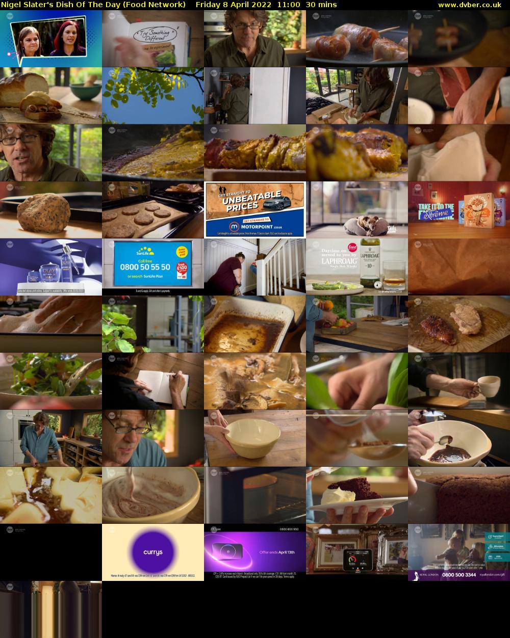 Nigel Slater's Dish Of The Day (Food Network) Friday 8 April 2022 11:00 - 11:30