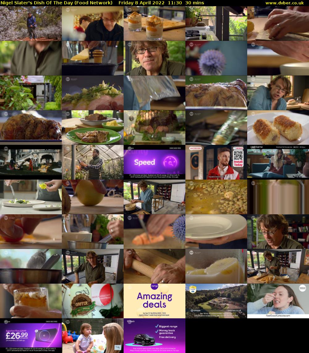 Nigel Slater's Dish Of The Day (Food Network) Friday 8 April 2022 11:30 - 12:00