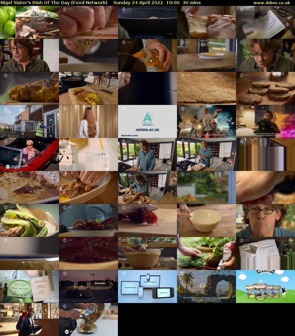 Nigel Slater's Dish Of The Day (Food Network) Sunday 24 April 2022 19:00 - 19:30