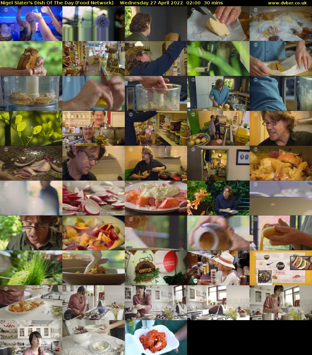 Nigel Slater's Dish Of The Day (Food Network) Wednesday 27 April 2022 02:00 - 02:30