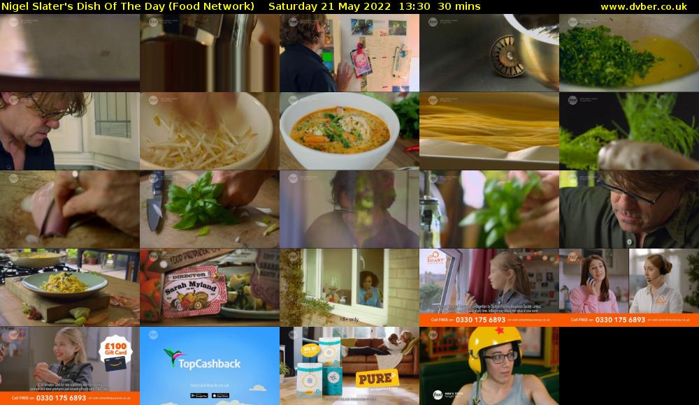 Nigel Slater's Dish Of The Day (Food Network) Saturday 21 May 2022 13:30 - 14:00