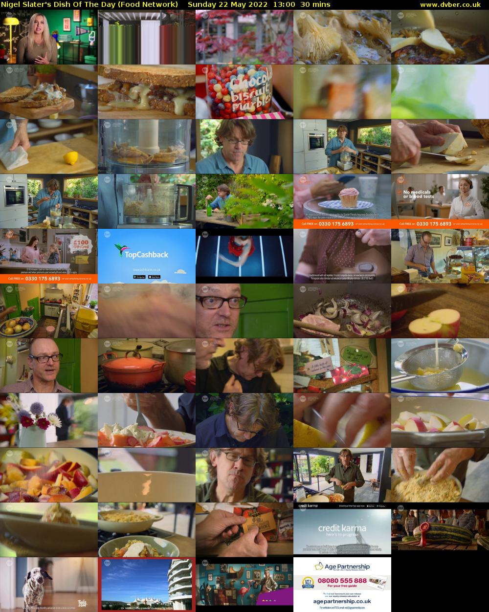 Nigel Slater's Dish Of The Day (Food Network) Sunday 22 May 2022 13:00 - 13:30