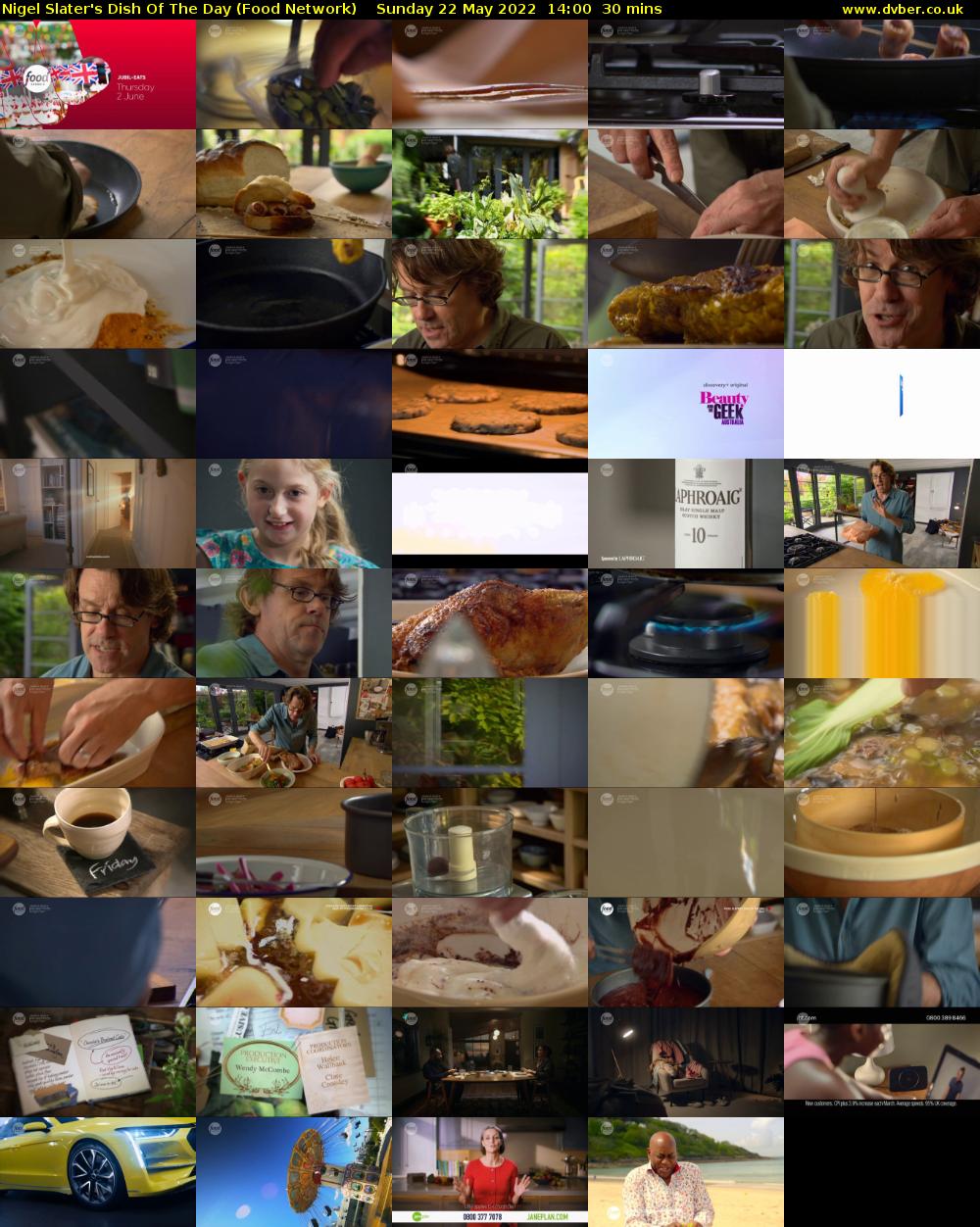 Nigel Slater's Dish Of The Day (Food Network) Sunday 22 May 2022 14:00 - 14:30
