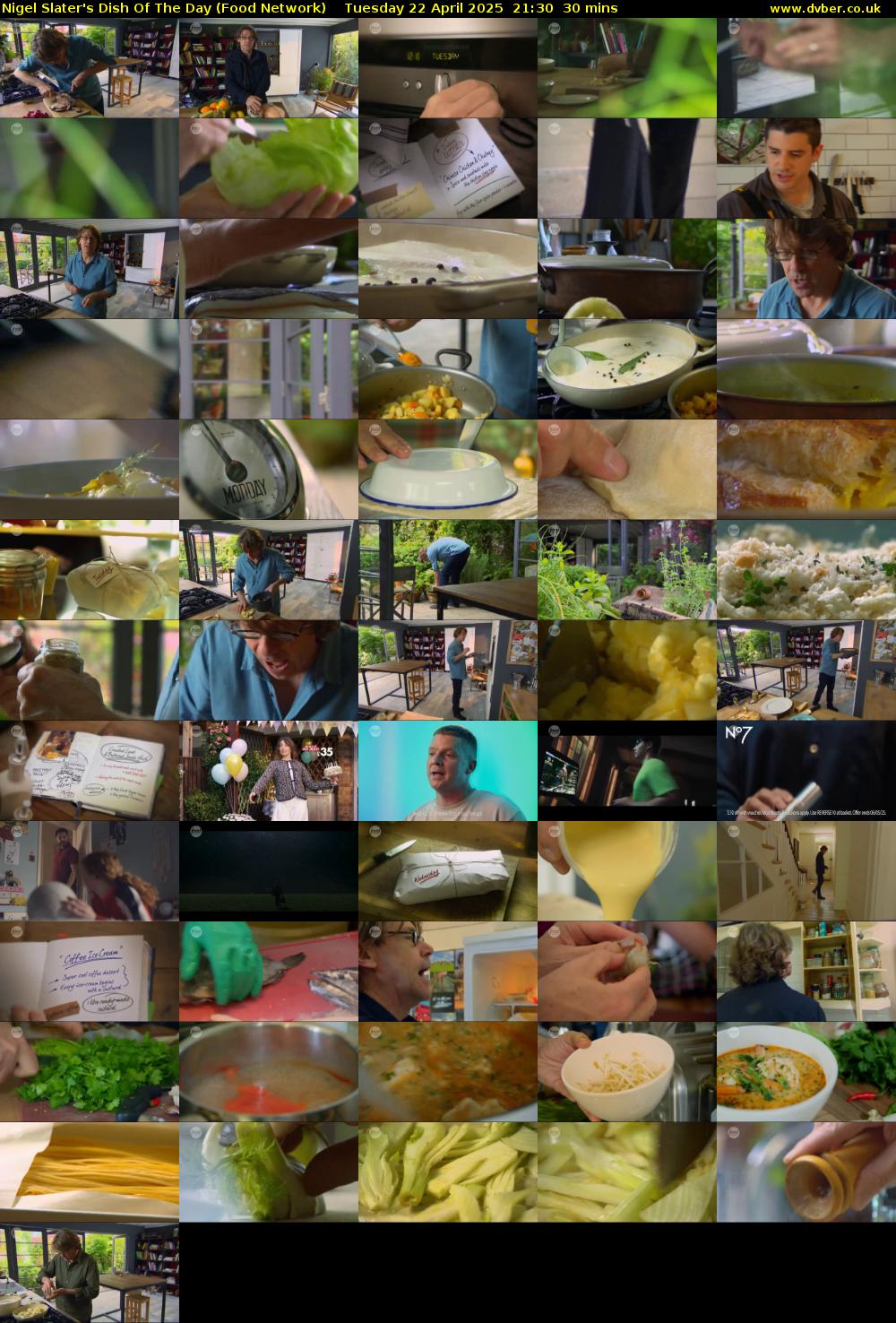 Nigel Slater's Dish Of The Day (Food Network) Tuesday 22 April 2025 21:30 - 22:00