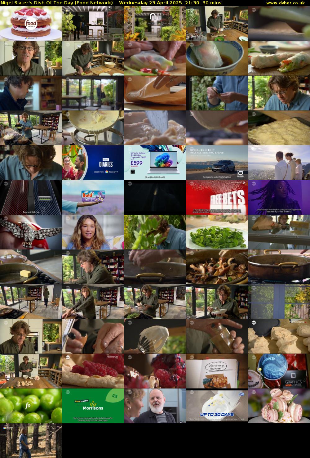 Nigel Slater's Dish Of The Day (Food Network) Wednesday 23 April 2025 21:30 - 22:00