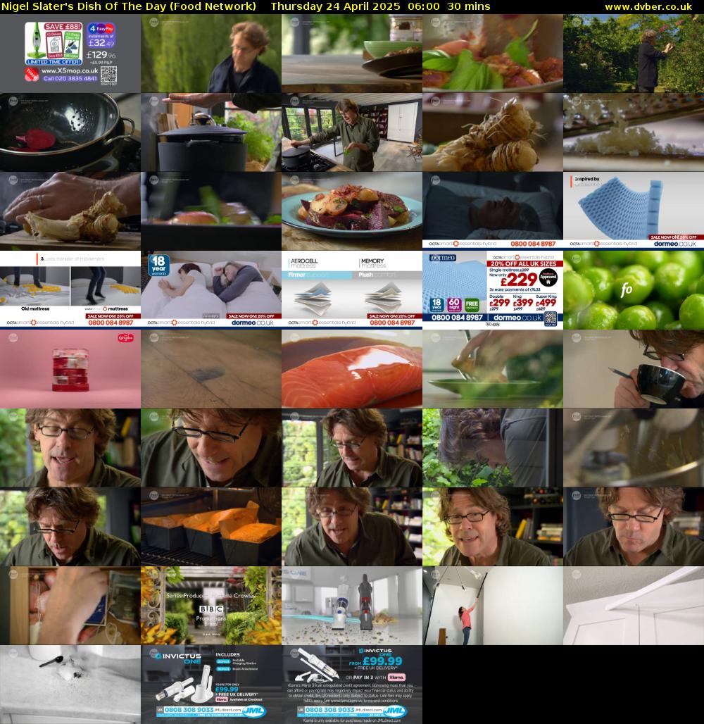 Nigel Slater's Dish Of The Day (Food Network) Thursday 24 April 2025 06:00 - 06:30