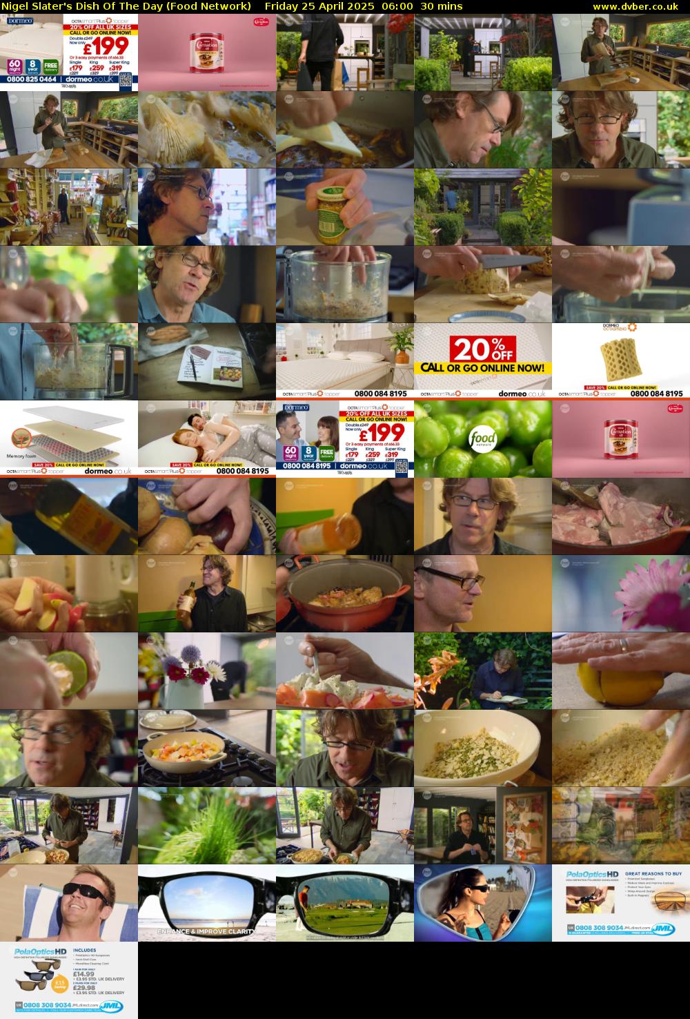 Nigel Slater's Dish Of The Day (Food Network) Friday 25 April 2025 06:00 - 06:30