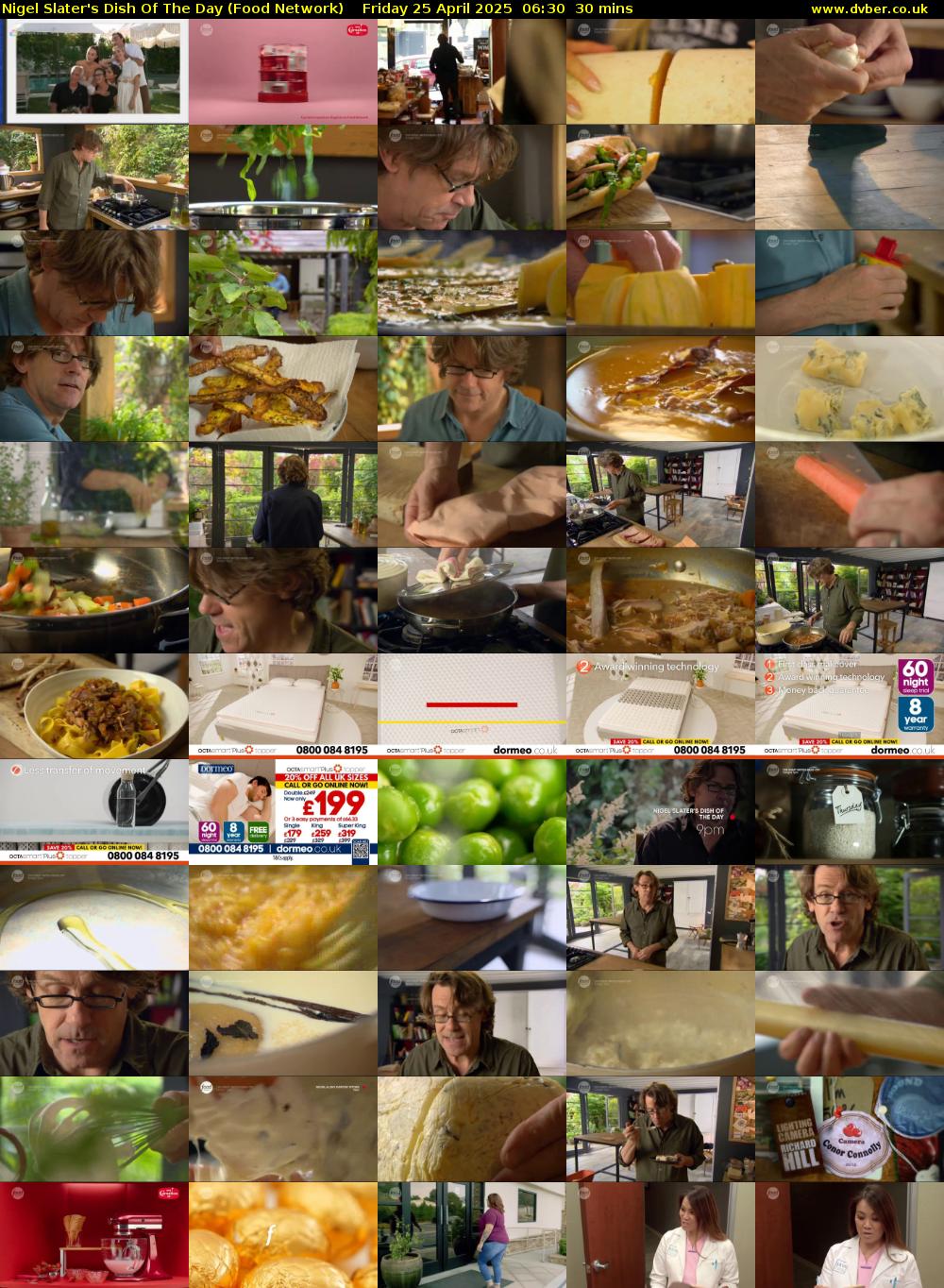Nigel Slater's Dish Of The Day (Food Network) Friday 25 April 2025 06:30 - 07:00