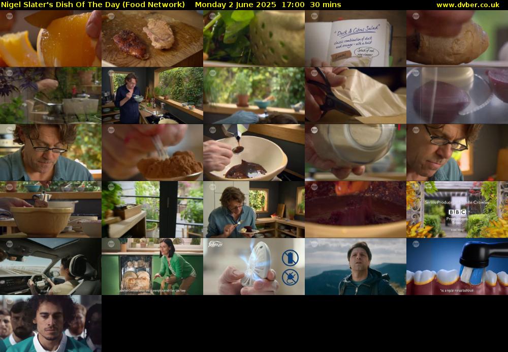 Nigel Slater's Dish Of The Day (Food Network) Monday 2 June 2025 17:00 - 17:30