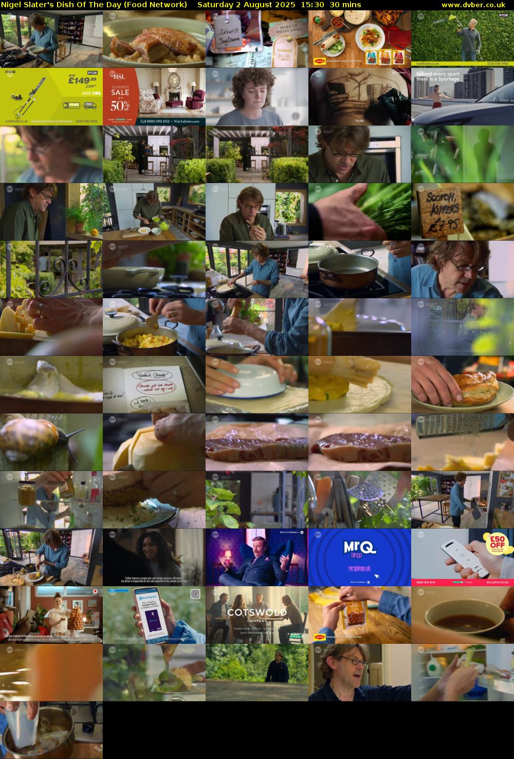 Nigel Slater's Dish Of The Day (Food Network) Saturday 2 August 2025 15:30 - 16:00
