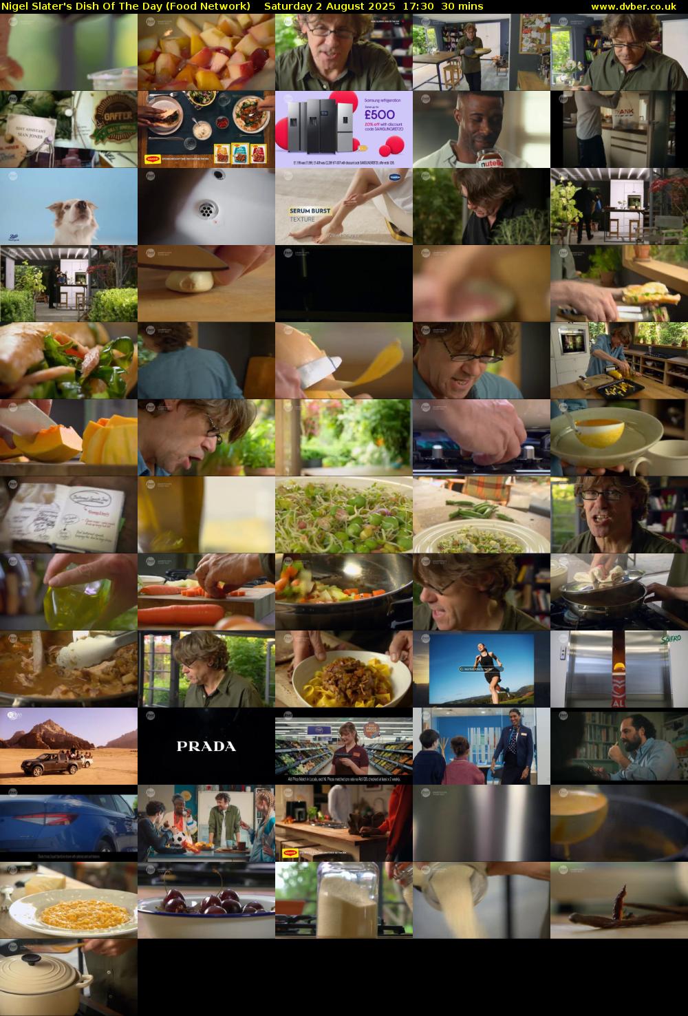 Nigel Slater's Dish Of The Day (Food Network) Saturday 2 August 2025 17:30 - 18:00