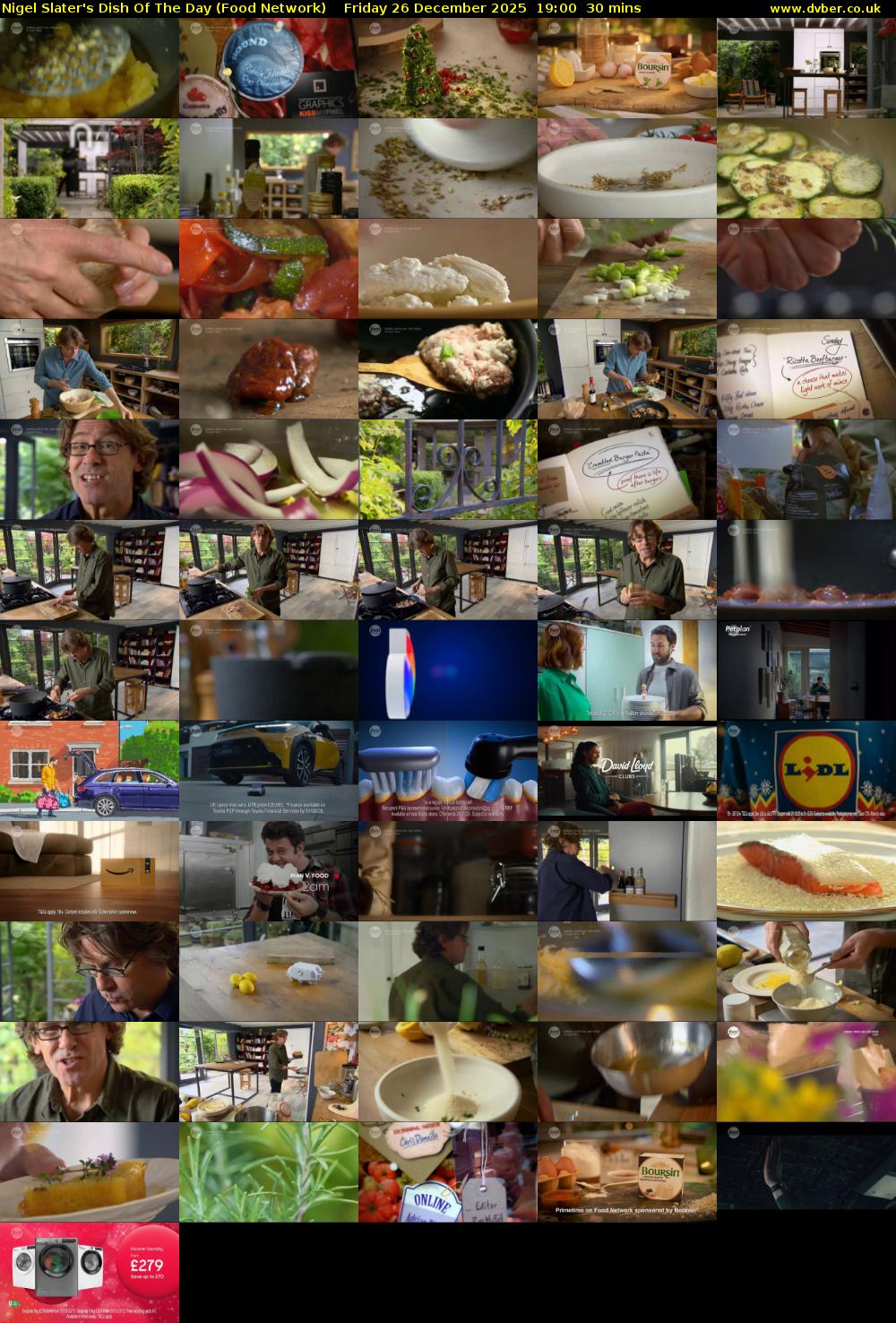 Nigel Slater's Dish Of The Day (Food Network) Friday 26 December 2025 19:00 - 19:30