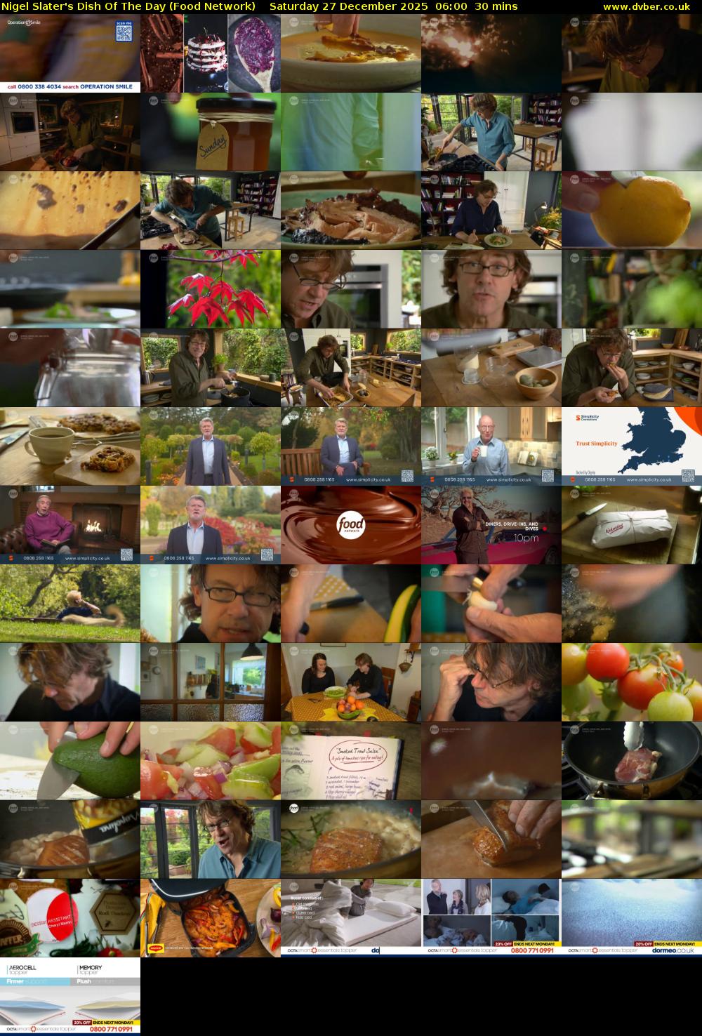 Nigel Slater's Dish Of The Day (Food Network) Saturday 27 December 2025 06:00 - 06:30