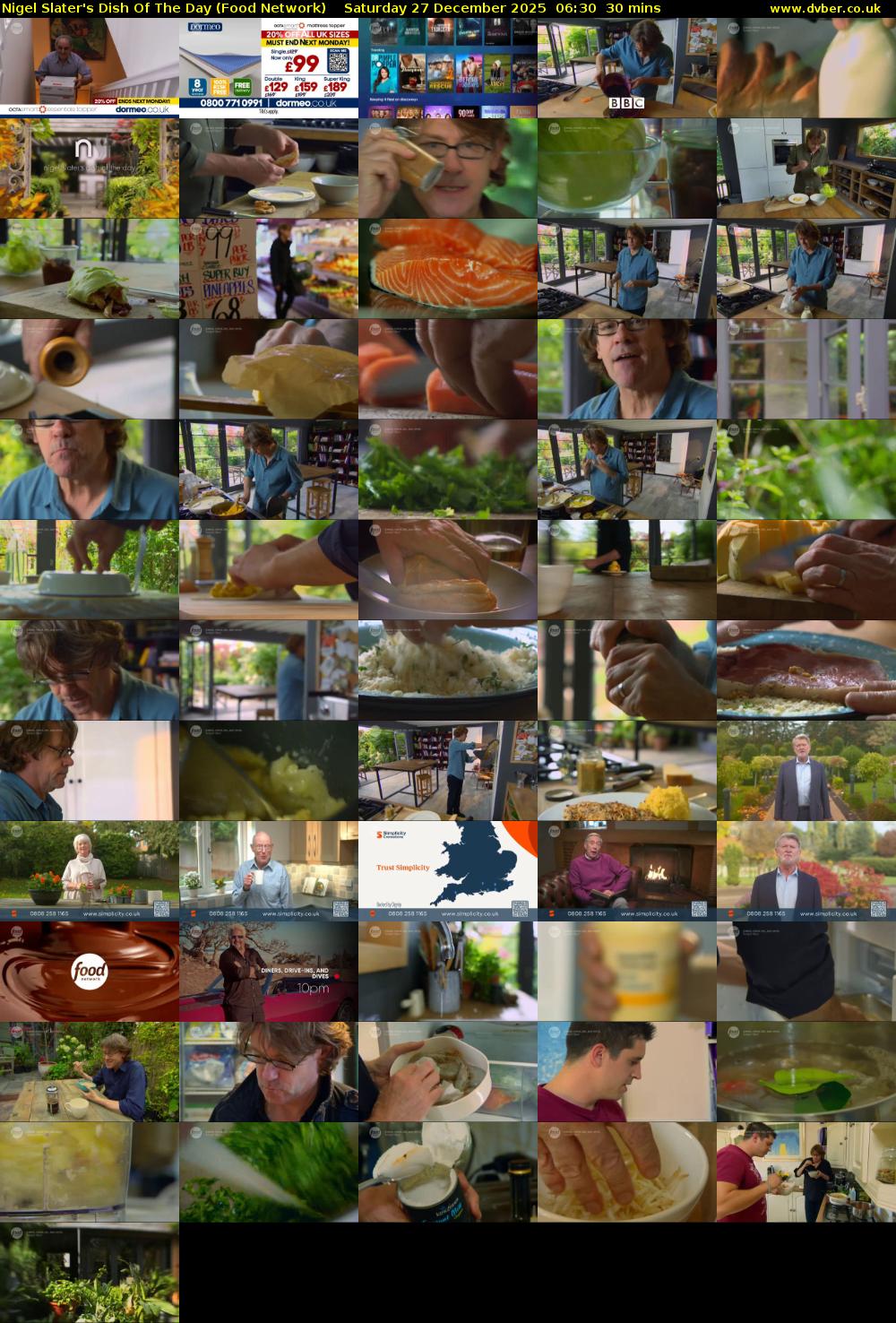Nigel Slater's Dish Of The Day (Food Network) Saturday 27 December 2025 06:30 - 07:00