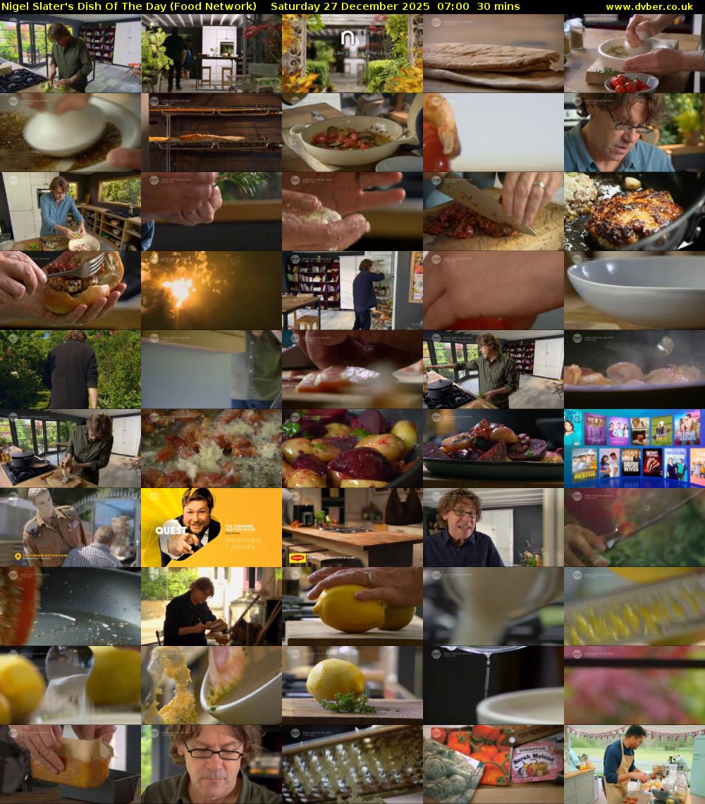 Nigel Slater's Dish Of The Day (Food Network) Saturday 27 December 2025 07:00 - 07:30