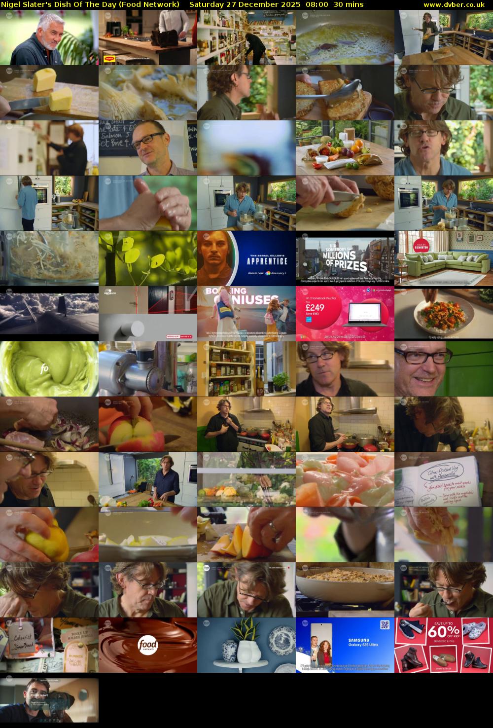Nigel Slater's Dish Of The Day (Food Network) Saturday 27 December 2025 08:00 - 08:30