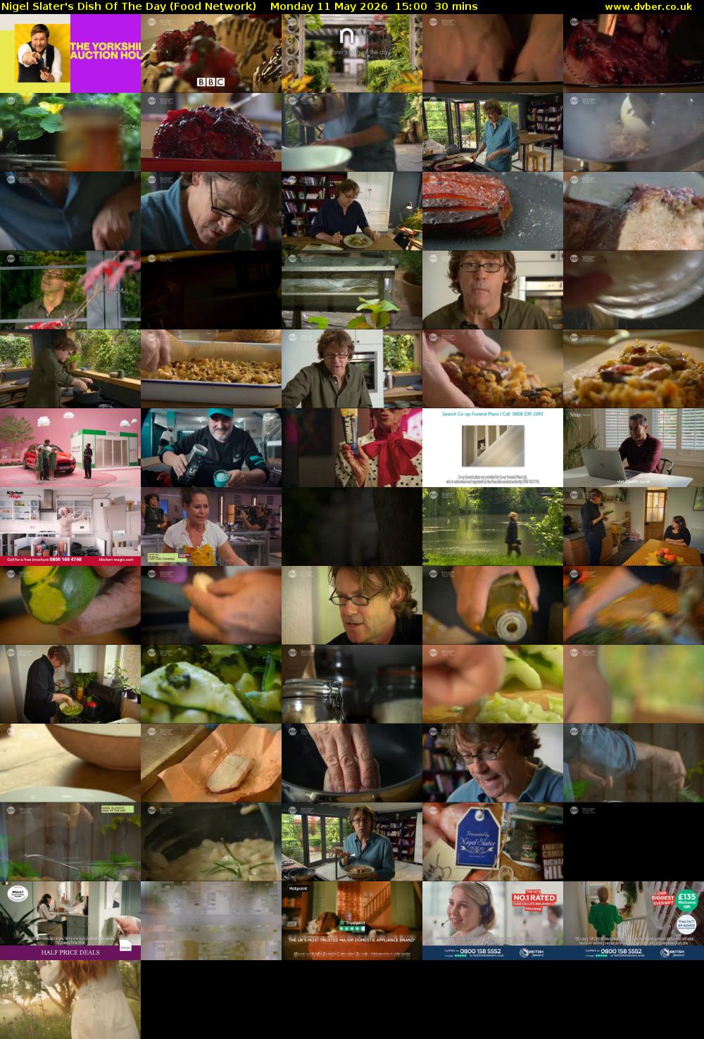 Nigel Slater's Dish Of The Day (Food Network) Monday 11 May 2026 15:00 - 15:30