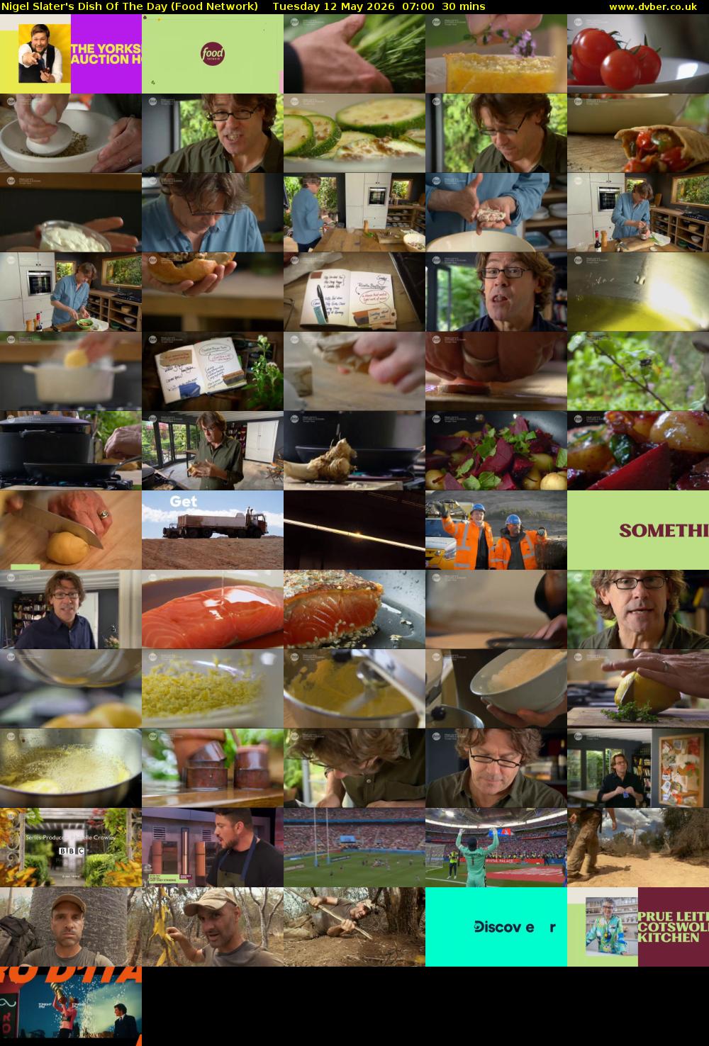 Nigel Slater's Dish Of The Day (Food Network) Tuesday 12 May 2026 07:00 - 07:30