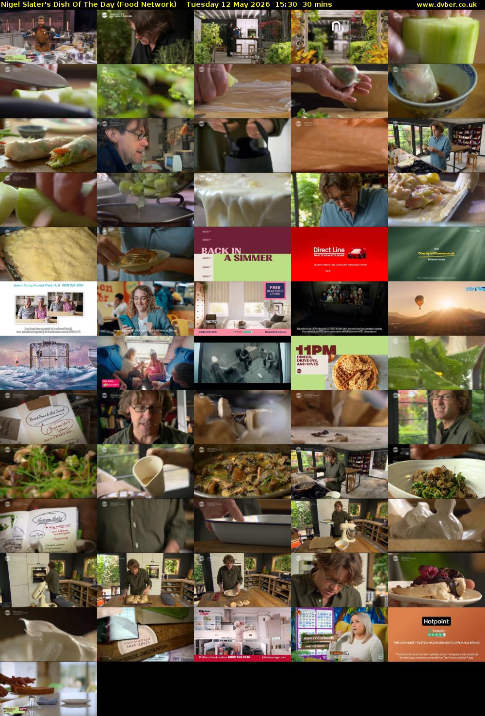 Nigel Slater's Dish Of The Day (Food Network) Tuesday 12 May 2026 15:30 - 16:00