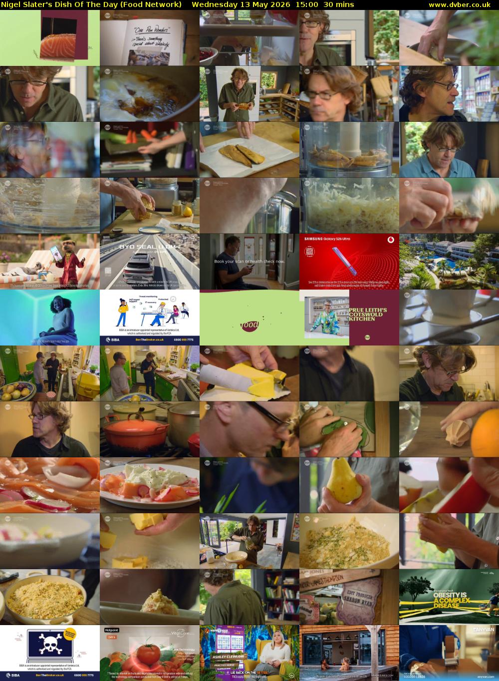Nigel Slater's Dish Of The Day (Food Network) Wednesday 13 May 2026 15:00 - 15:30