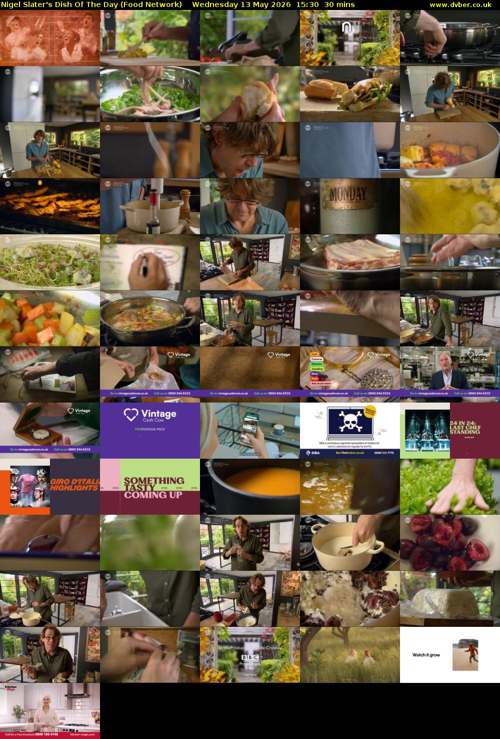 Nigel Slater's Dish Of The Day (Food Network) Wednesday 13 May 2026 15:30 - 16:00