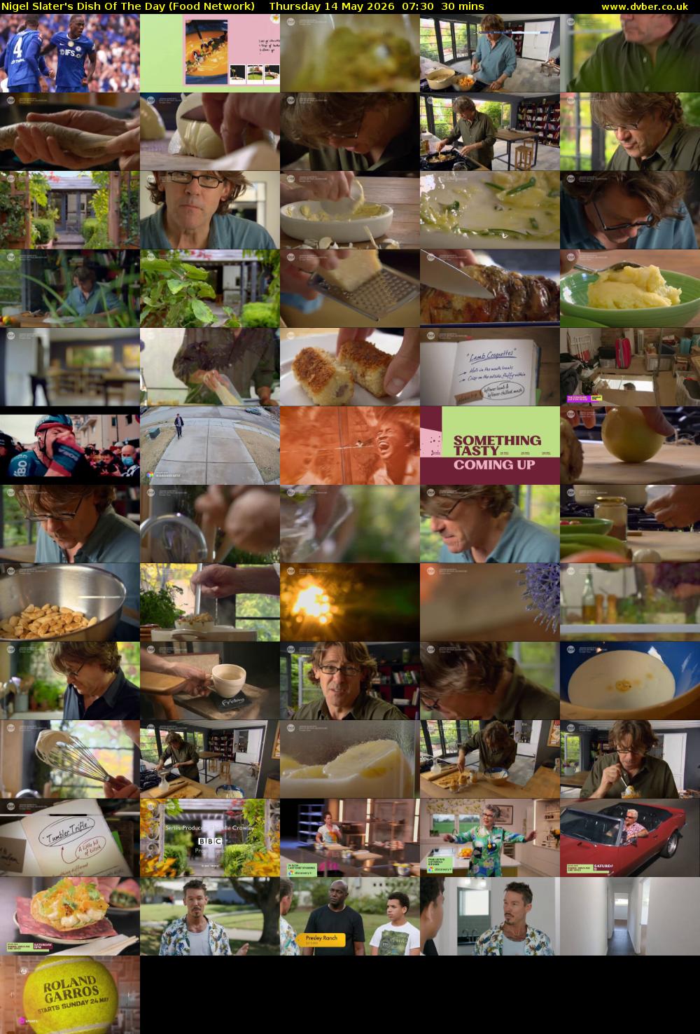 Nigel Slater's Dish Of The Day (Food Network) Thursday 14 May 2026 07:30 - 08:00