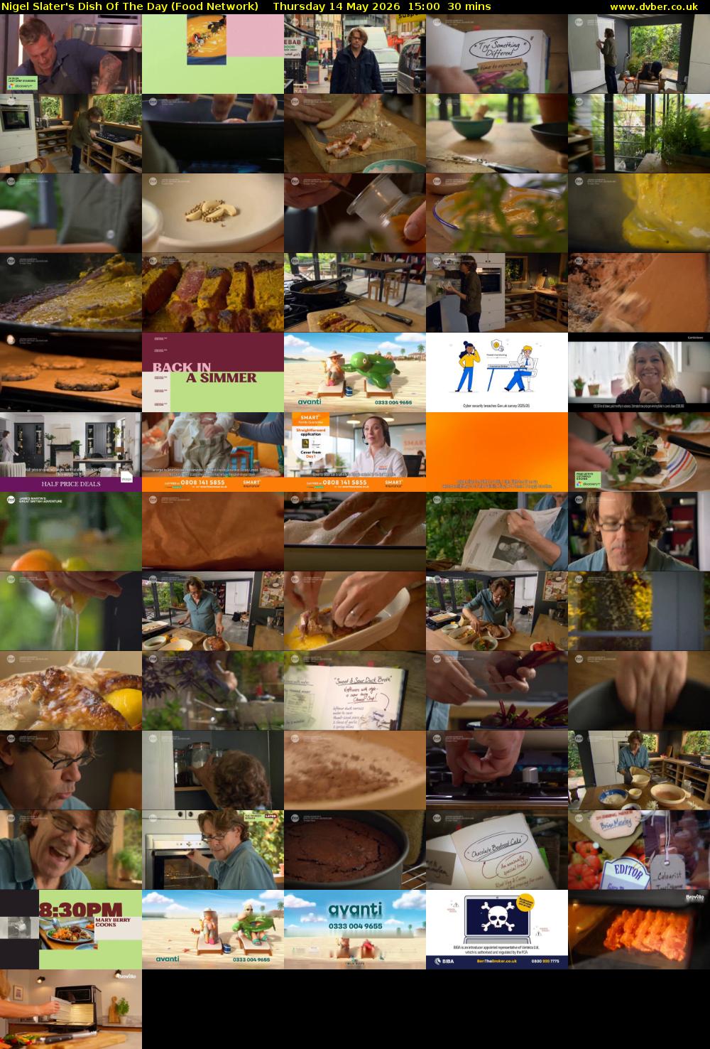 Nigel Slater's Dish Of The Day (Food Network) Thursday 14 May 2026 15:00 - 15:30