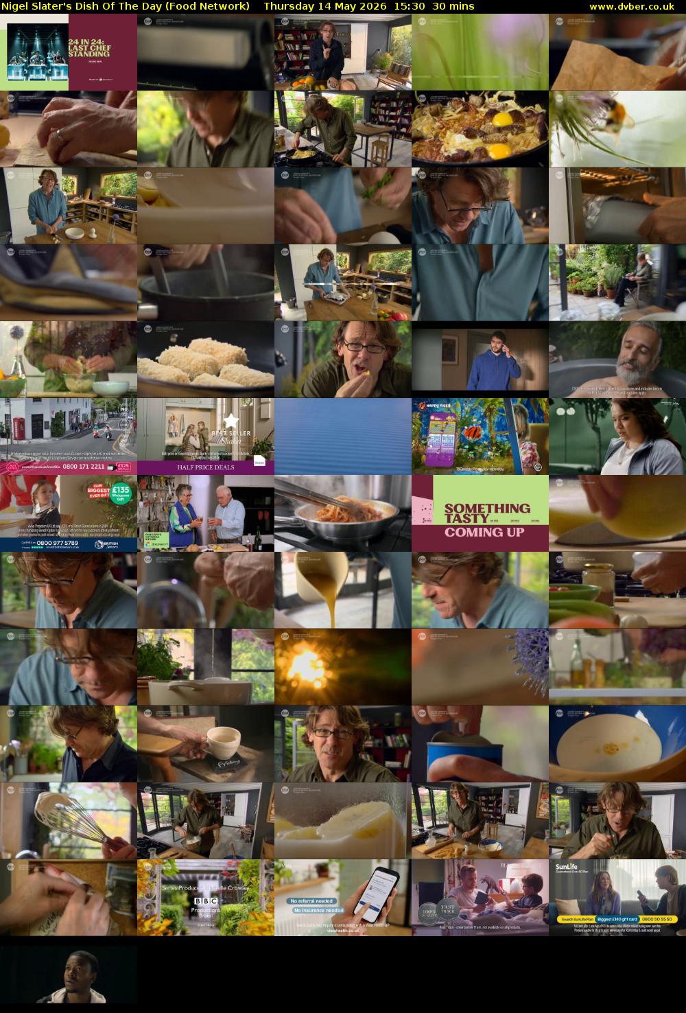 Nigel Slater's Dish Of The Day (Food Network) Thursday 14 May 2026 15:30 - 16:00