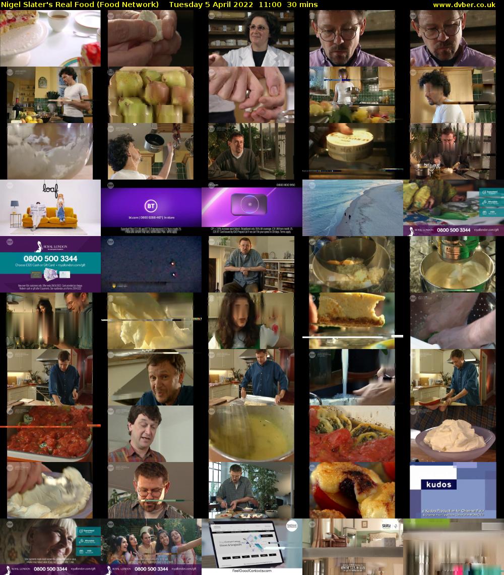 Nigel Slater's Real Food (Food Network) Tuesday 5 April 2022 11:00 - 11:30