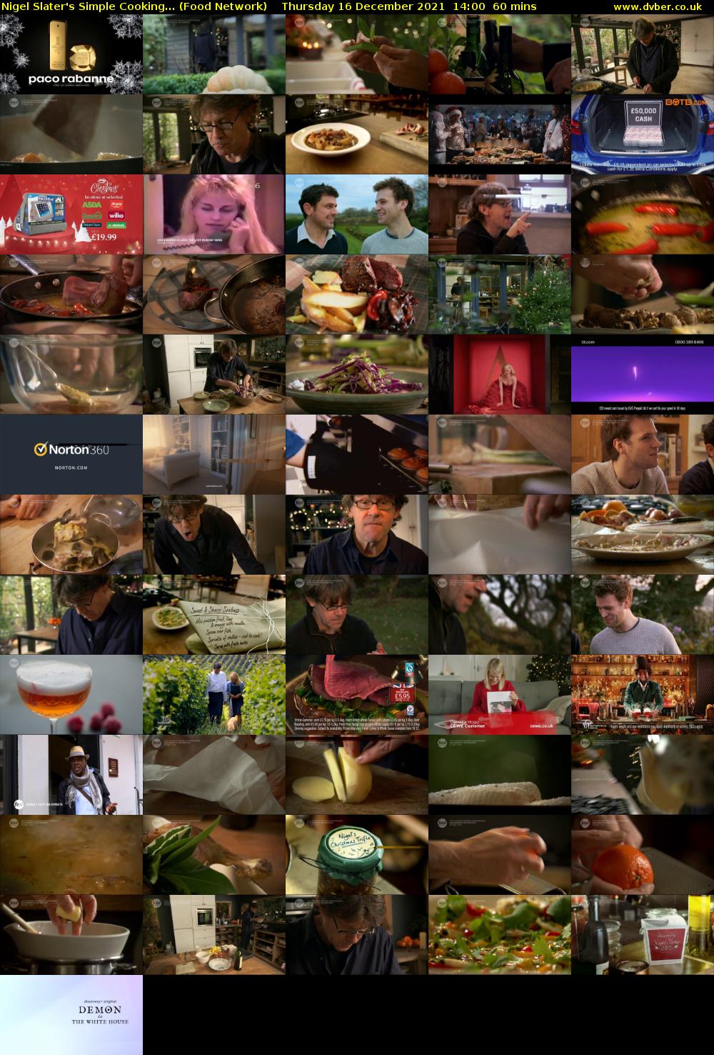 Nigel Slater's Simple Cooking... (Food Network) Thursday 16 December 2021 14:00 - 15:00