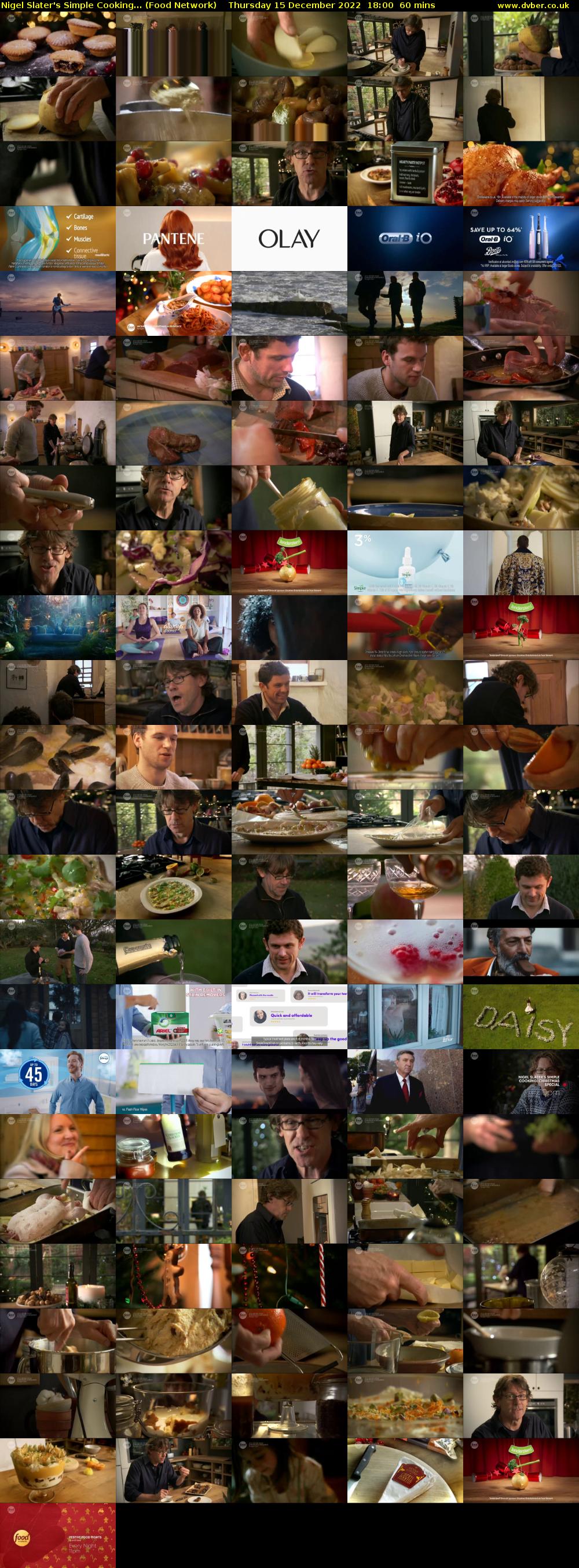 Nigel Slater's Simple Cooking... (Food Network) Thursday 15 December 2022 18:00 - 19:00
