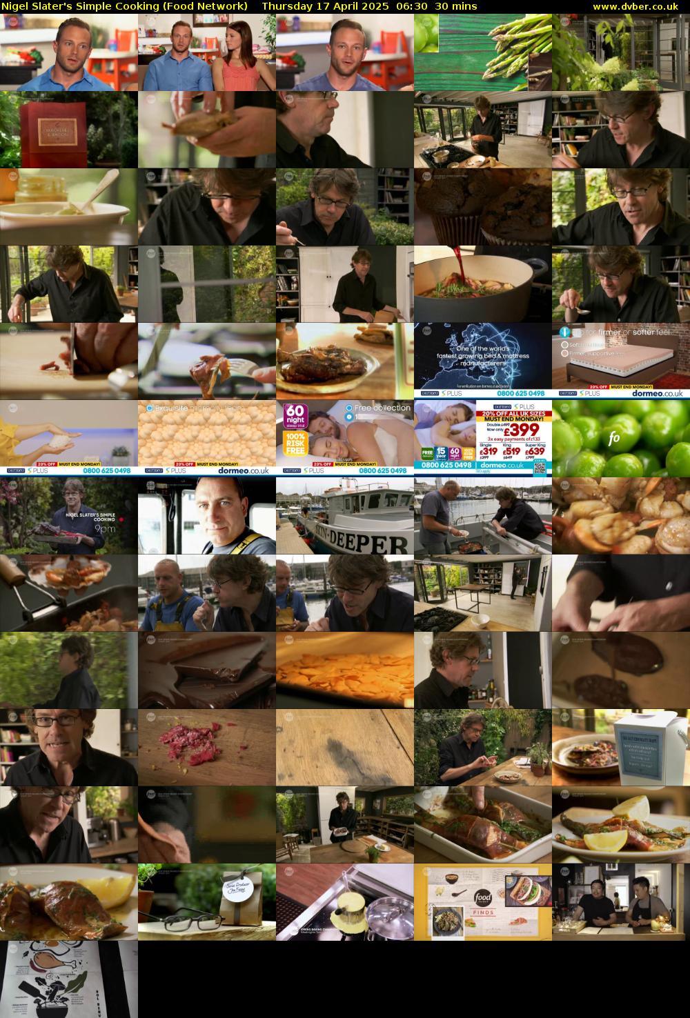 Nigel Slater's Simple Cooking (Food Network) Thursday 17 April 2025 06:30 - 07:00