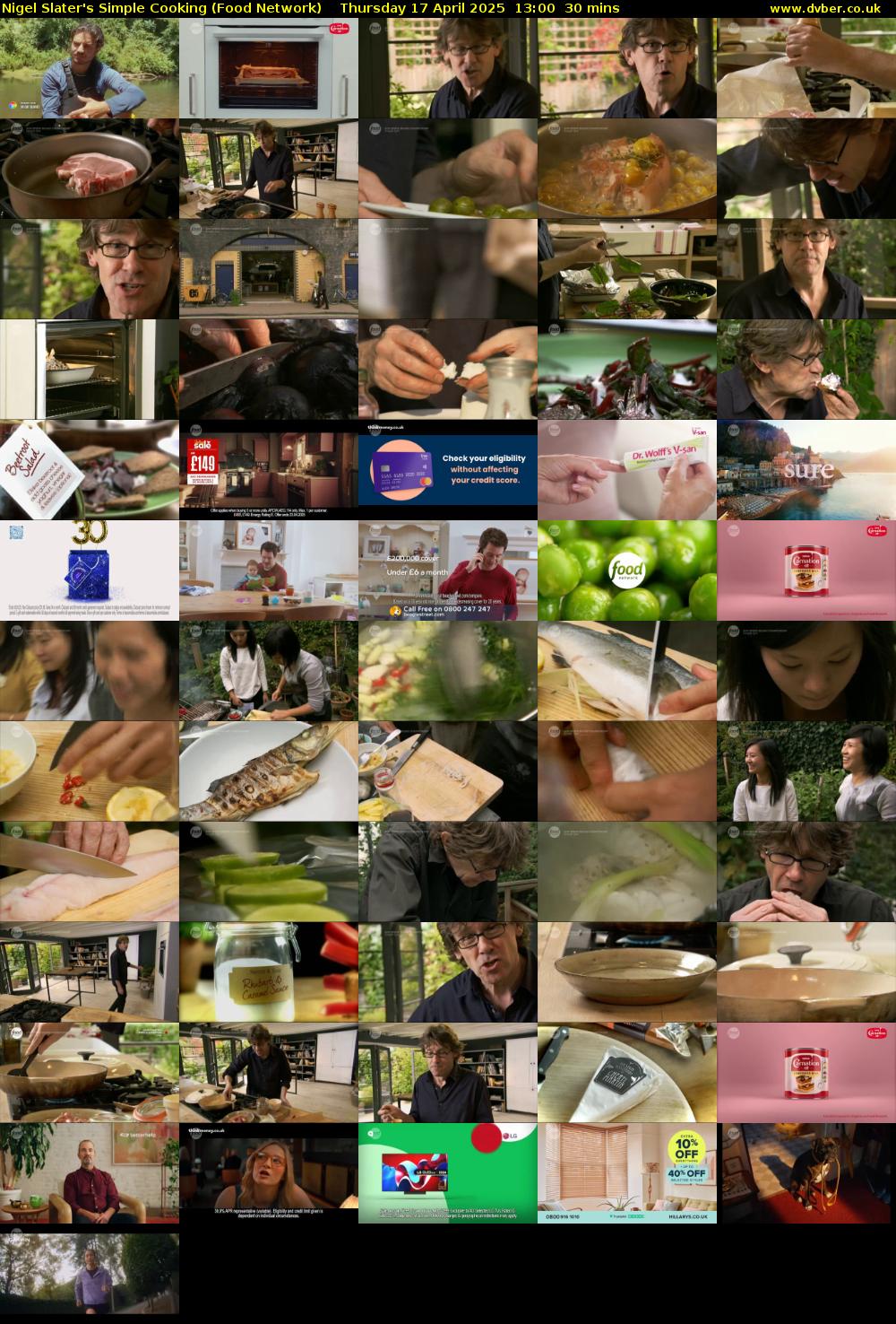 Nigel Slater's Simple Cooking (Food Network) Thursday 17 April 2025 13:00 - 13:30