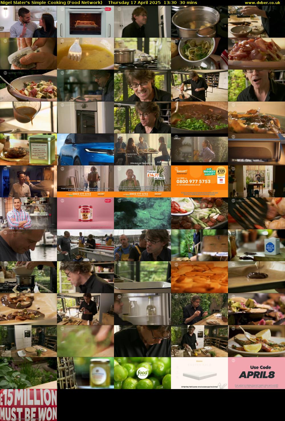 Nigel Slater's Simple Cooking (Food Network) Thursday 17 April 2025 13:30 - 14:00