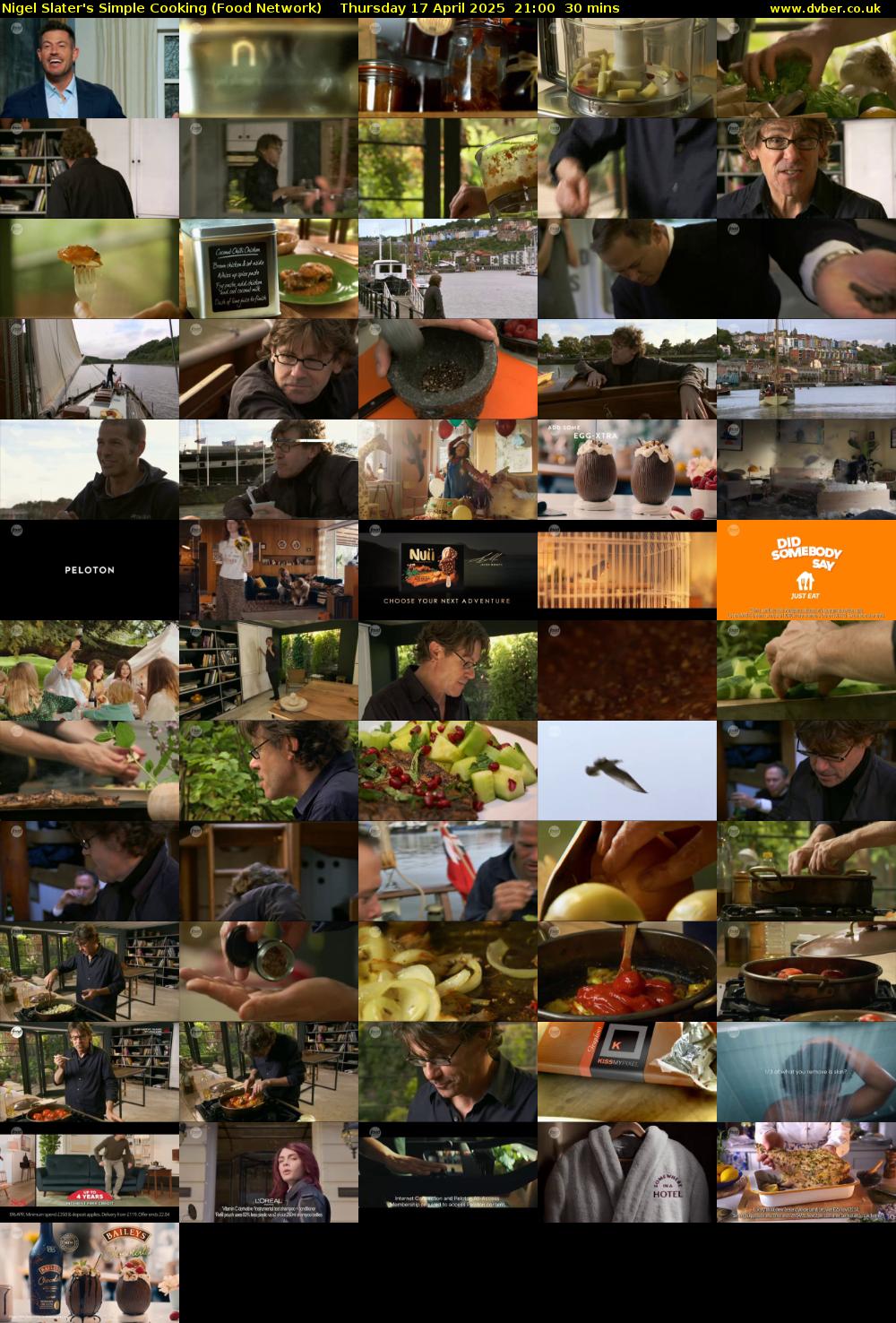 Nigel Slater's Simple Cooking (Food Network) Thursday 17 April 2025 21:00 - 21:30