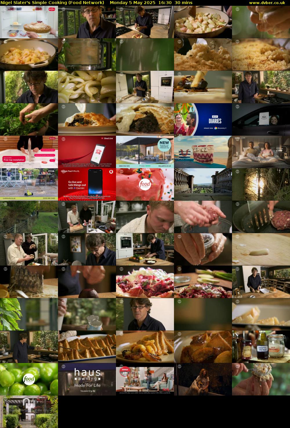 Nigel Slater's Simple Cooking (Food Network) Monday 5 May 2025 16:30 - 17:00