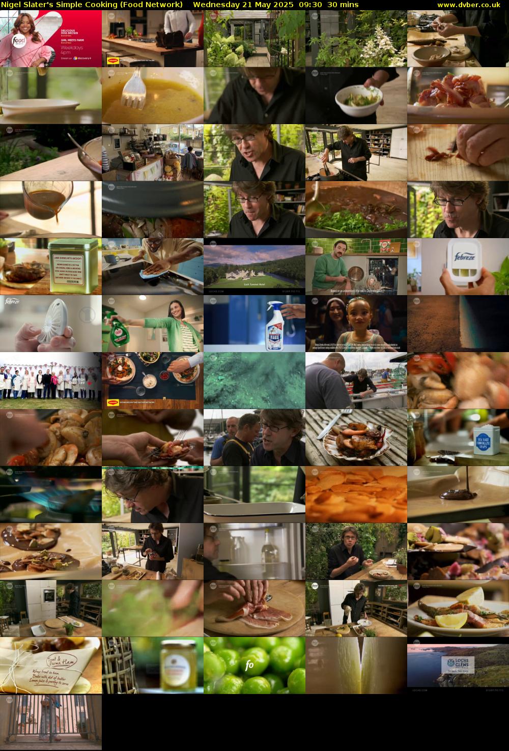 Nigel Slater's Simple Cooking (Food Network) Wednesday 21 May 2025 09:30 - 10:00