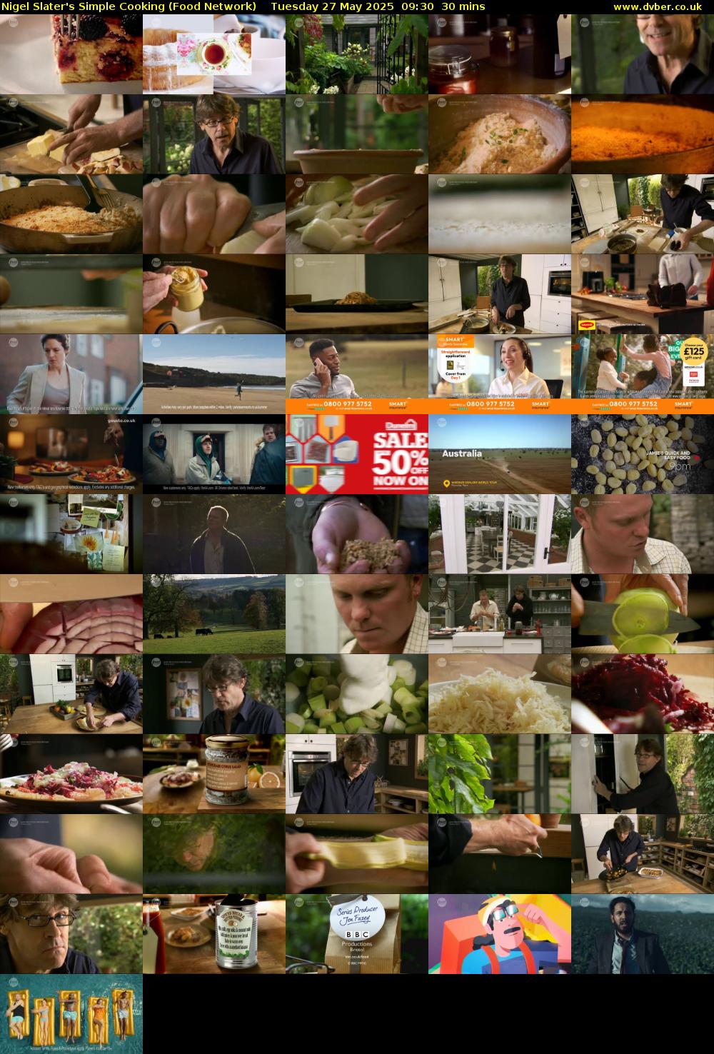 Nigel Slater's Simple Cooking (Food Network) Tuesday 27 May 2025 09:30 - 10:00