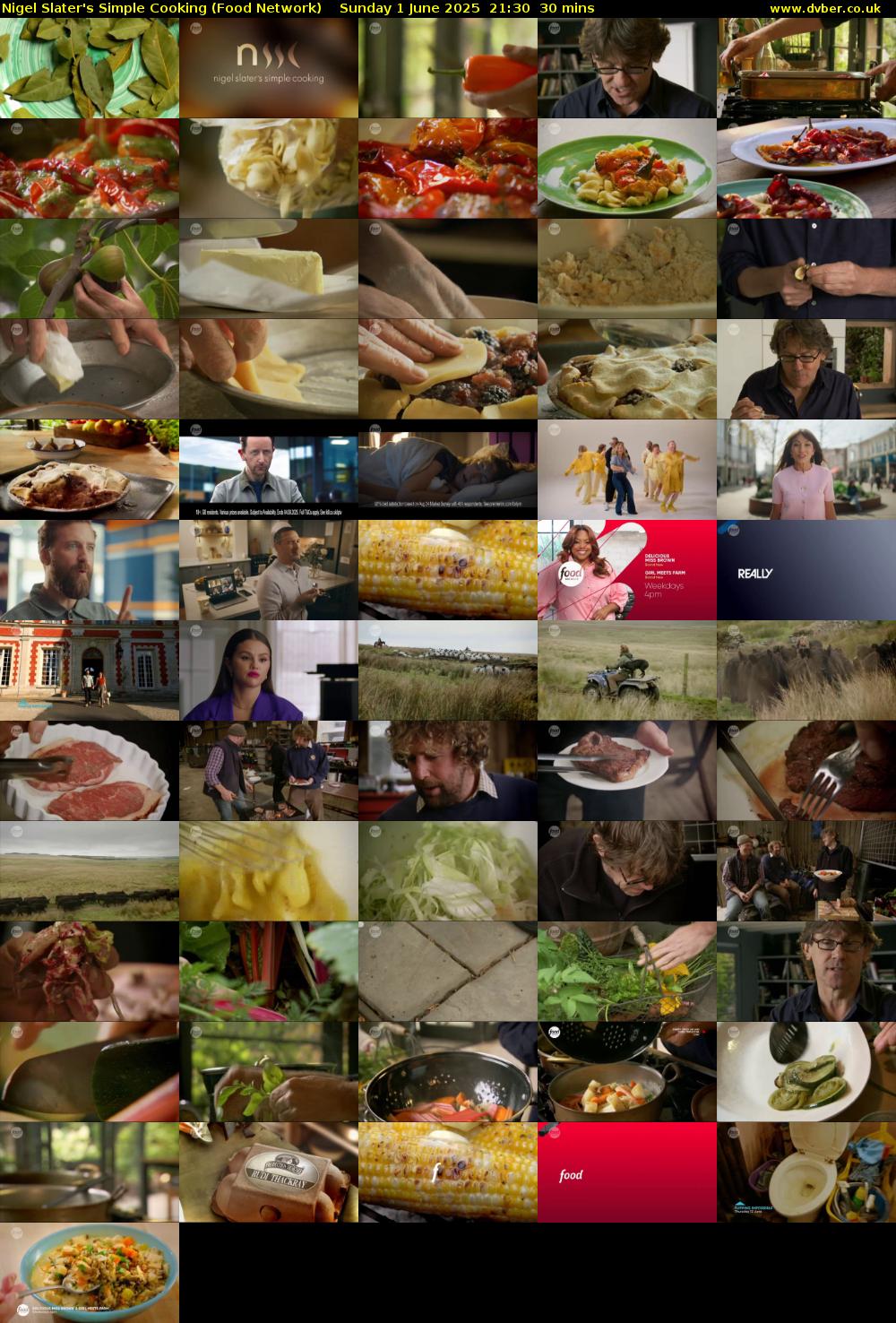 Nigel Slater's Simple Cooking (Food Network) Sunday 1 June 2025 21:30 - 22:00