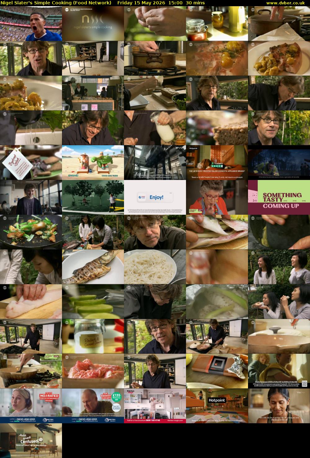 Nigel Slater's Simple Cooking (Food Network) Friday 15 May 2026 15:00 - 15:30