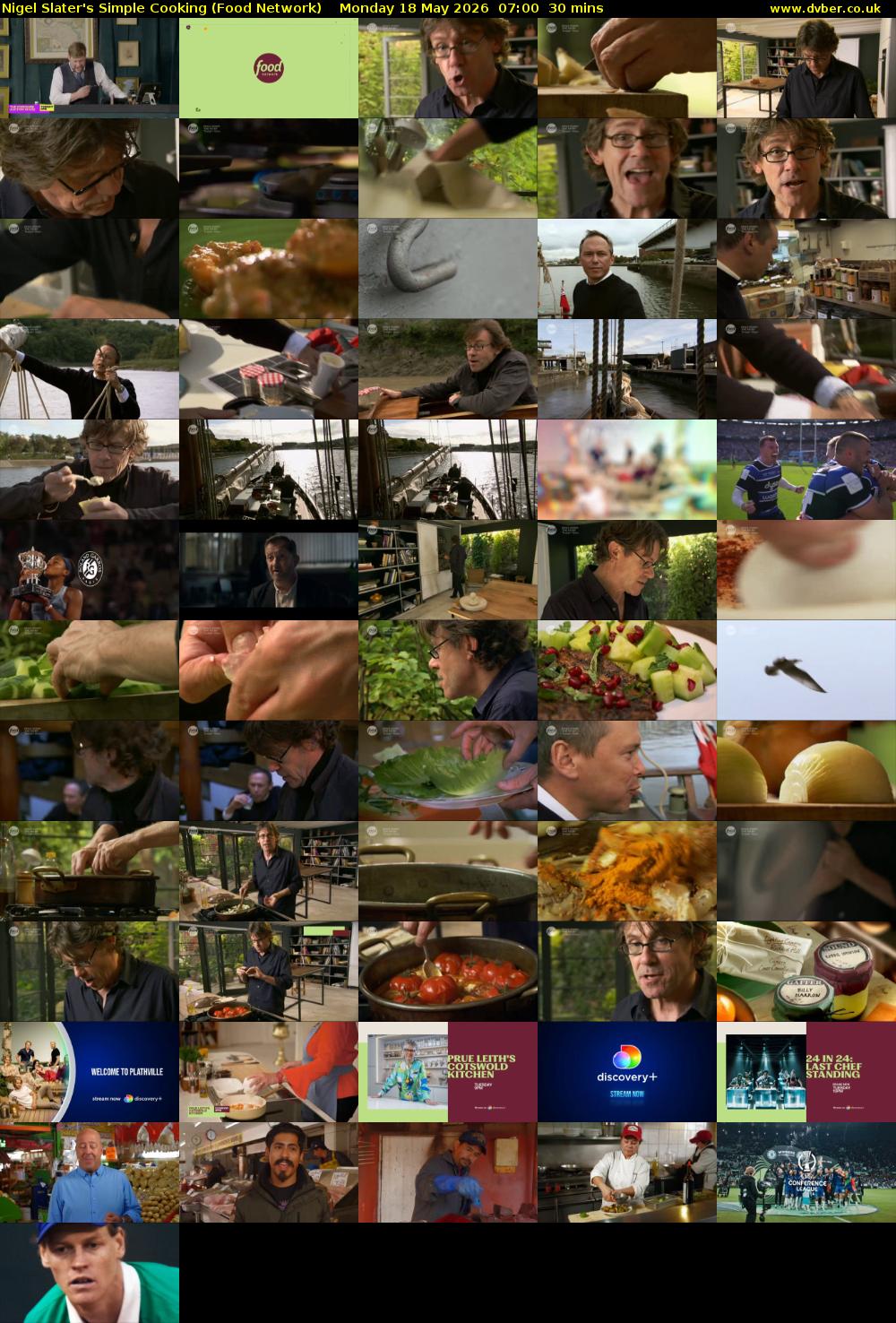 Nigel Slater's Simple Cooking (Food Network) Monday 18 May 2026 07:00 - 07:30