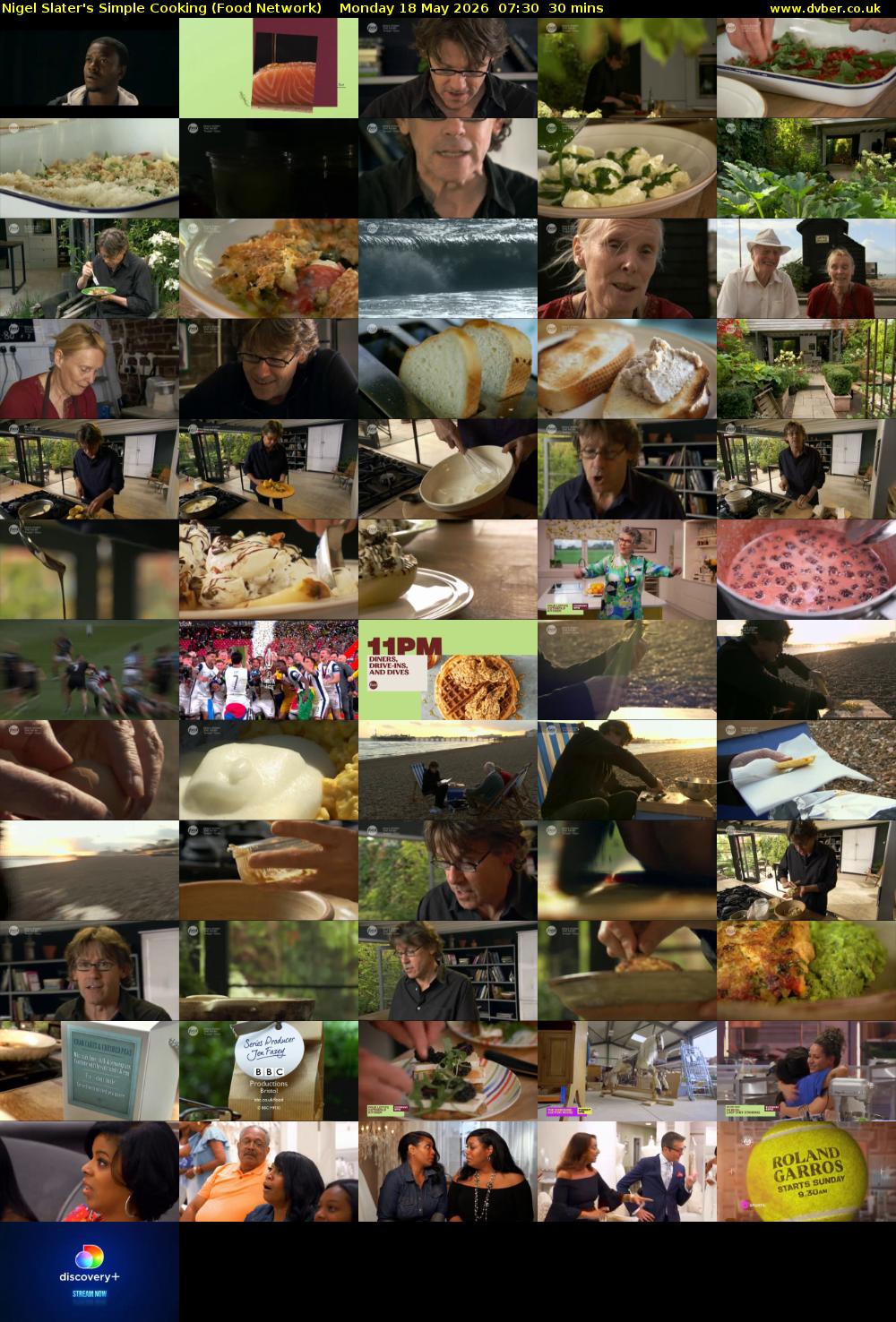 Nigel Slater's Simple Cooking (Food Network) Monday 18 May 2026 07:30 - 08:00