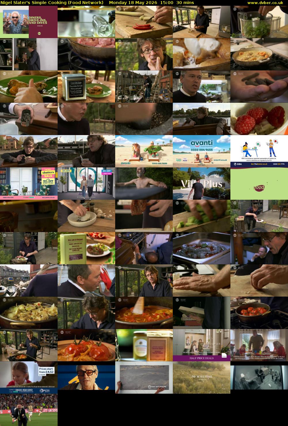 Nigel Slater's Simple Cooking (Food Network) Monday 18 May 2026 15:00 - 15:30