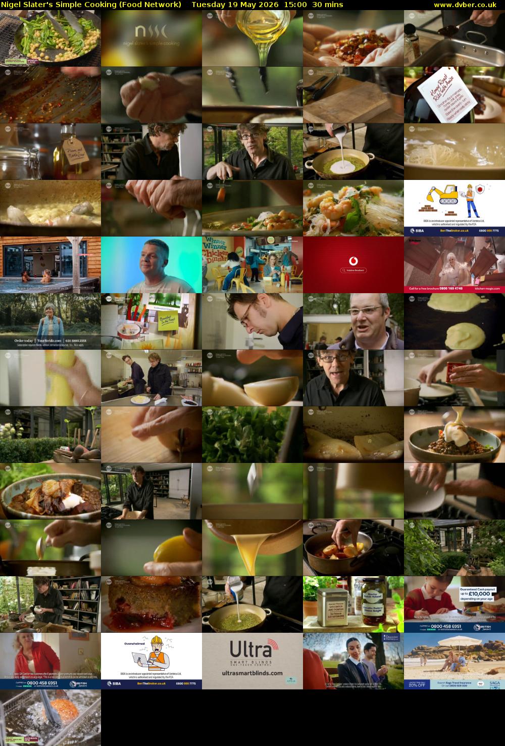 Nigel Slater's Simple Cooking (Food Network) Tuesday 19 May 2026 15:00 - 15:30